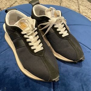 Lanvin Men's Bumper Low Top Sneakers Black/White, size 42, used, good condition
